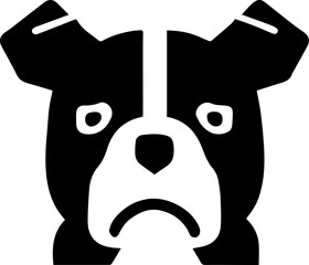 Bull dog silhouette icon 3