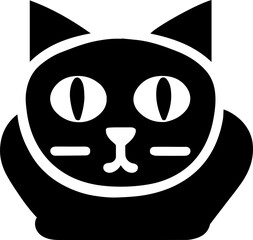 Black Cat silhouette icon