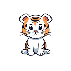 Fototapeta na wymiar Cartoon Tiger