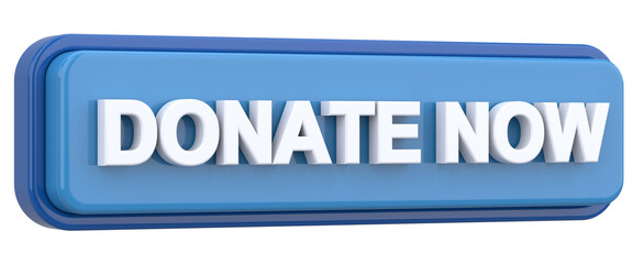 Fototapeta premium Donate now button. 3D illustration.