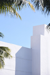 Fototapeta na wymiar Miami. Art deco district. Geometries painted by the sky and light. 