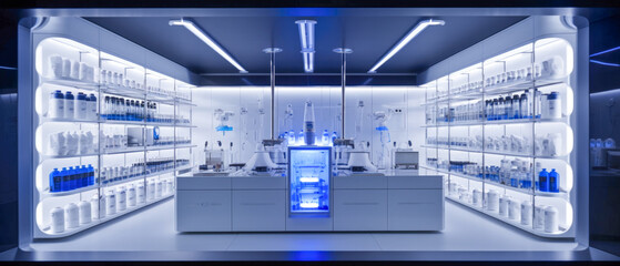 Interior of a modern laboratory - Generative AI