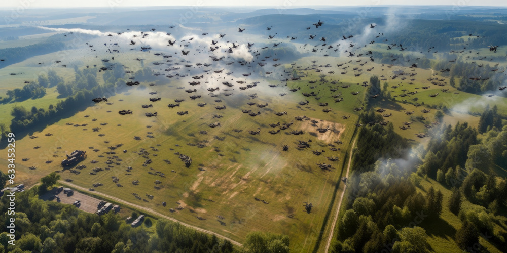 Poster drone in action - generative ai