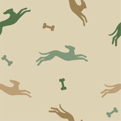 dog seamless pattern simple style - great for textiles, banners, wallpapers - vector design