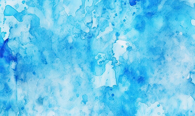 Watercolor blue wallpaper. Texture of drops paint. For banner, postcard, book illustration. Created with generative AI tools