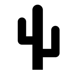 木、サボテンを表す塗りつぶしスタイルのアイコン