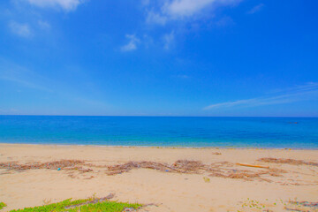 白い砂浜と海
