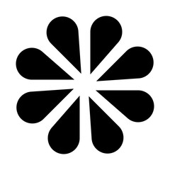 花を表す塗りつぶしスタイルのアイコン