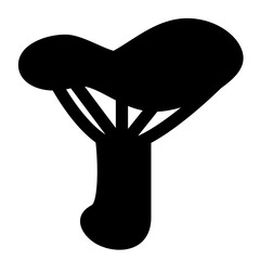 きのこ、アンズダケを表す塗りつぶしスタイルのアイコン