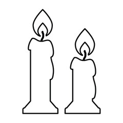 Obraz premium Candle Light Icon