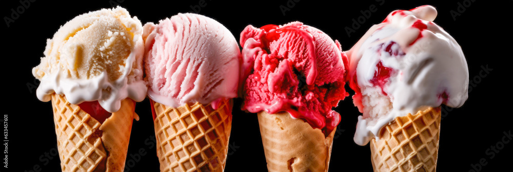 Poster an ice cream - generative ai