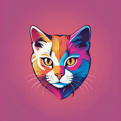 Fototapeta premium Cat illustration, detailed, vibrant colors
