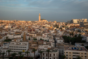 Casablanca, view of the Hassan II Mosque, Morocco