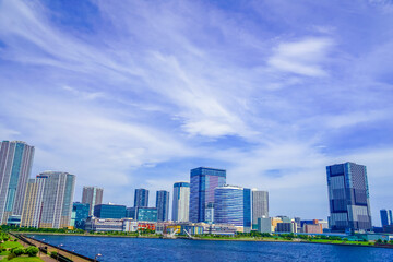 Fototapeta premium 東京都中央区のマンション群