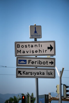 sign on the street of izmir