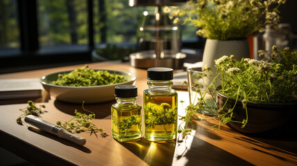 healthy vegetarian food on a wooden table