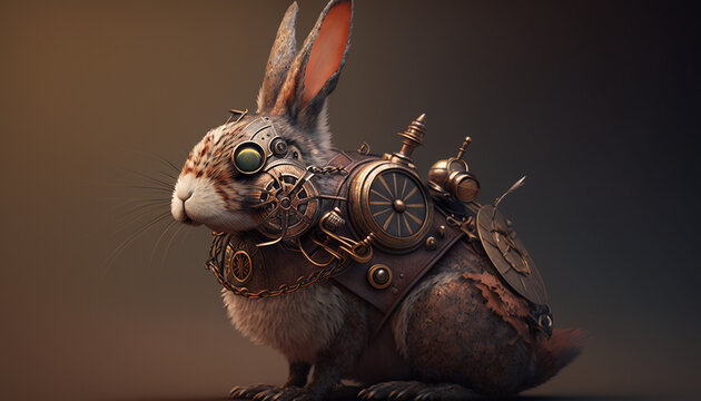 Steampunk rabbit image
