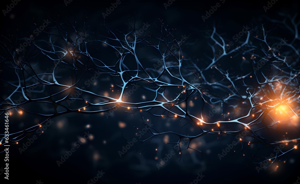 Poster ai style background, futuristic, stunning background image of ai neural nets thinking and generating