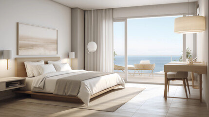 Chic Accommodation: The Allure of a Well-Appointed Modern Hotel Room