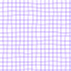 Purple Gingham Hand Drawn Background