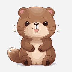 Logo vector illustration of an Kawaii Mink