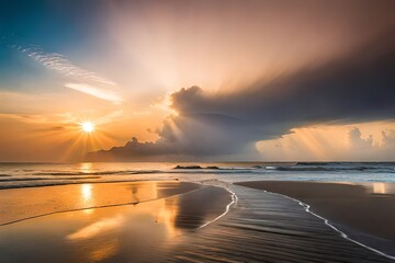 sunset on the beach