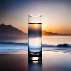 water glass generative by AI technology
