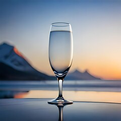 water glass generative by AI technology