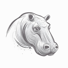 Logo vector illustration of an Hippopotamus