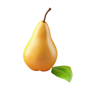 transparent background isolated pear fruit