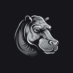 Logo vector illustration of an Hippopotamus