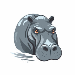 Logo vector illustration of an Hippopotamus