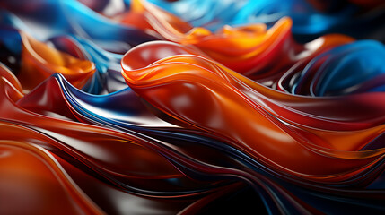 red and blue silk background , generative ai