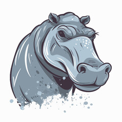 Logo vector illustration of an Hippopotamus