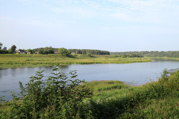 River in the countryside on a summer evening