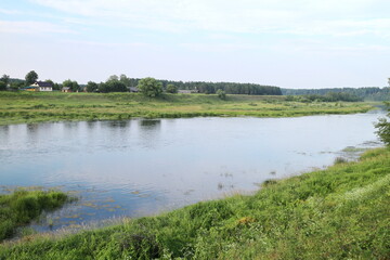 River in the countryside on a summer evening