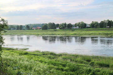 River in the countryside on a summer evening