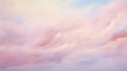 Fototapeta na wymiar a painting of pink and blue clouds in a blue sky. generative ai