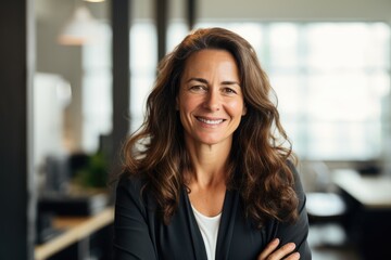 Middle aged businesswoman manager in a company office