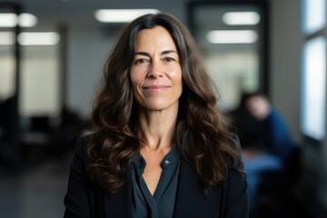 Middle aged businesswoman manager in a company office