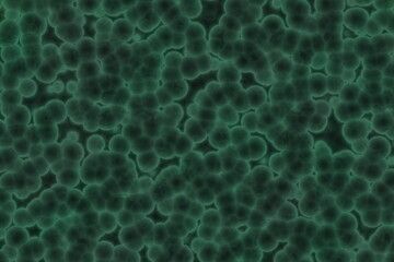 amazing creative teal, sea-green huge amount of bio living cells digitally made background or texture illustration
