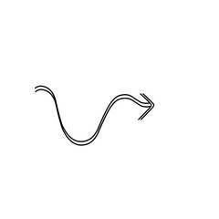 Thin scribble waved Arrow 