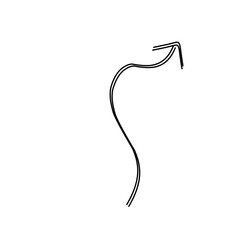 Thin scribble waved Arrow 