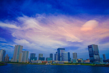 Obraz premium 東京都中央区のマンション群