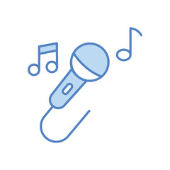 Karaoke icon, vector stock illustration.