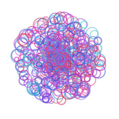 Colorful overlapping circles, bubbles background.	