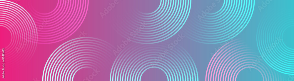Poster curve blue geometric shapes round gradient abstract color background illustration with copy space ca