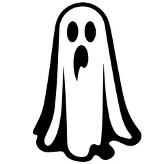 halloween ghosts illustration design, flat halloween ghosts element