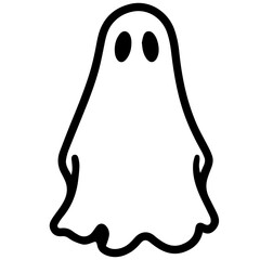 halloween ghosts illustration design, flat halloween ghosts element