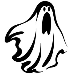 Halloween ghosts illustration design, flat Halloween ghosts element